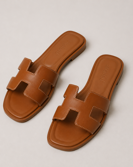 Women's Cut-Out Flat Slide Sandals