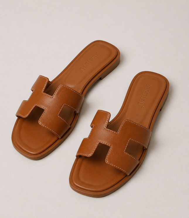 Women's Cut-Out Flat Slide Sandals