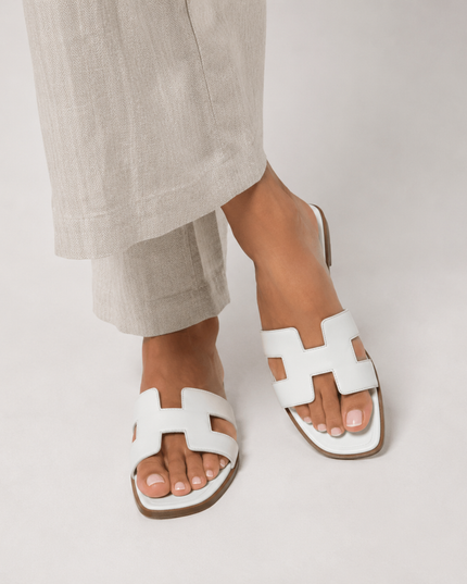 Women's Cut-Out Flat Slide Sandals