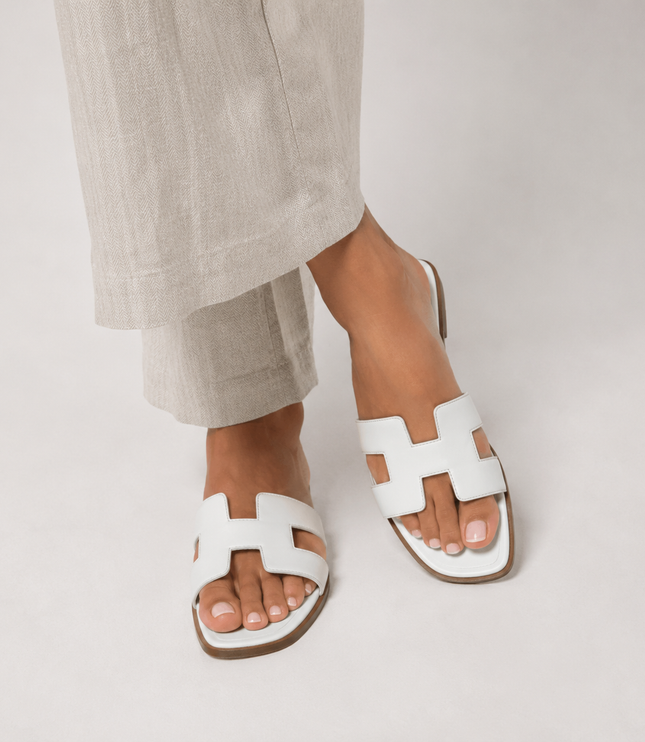 Women's Cut-Out Flat Slide Sandals