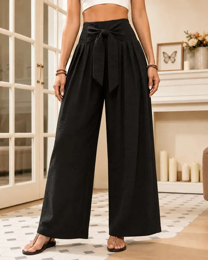Women's Dress Pants in a Wide Leg with High Waist and Pleats