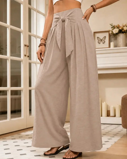 Women's Dress Pants in a Wide Leg with High Waist and Pleats