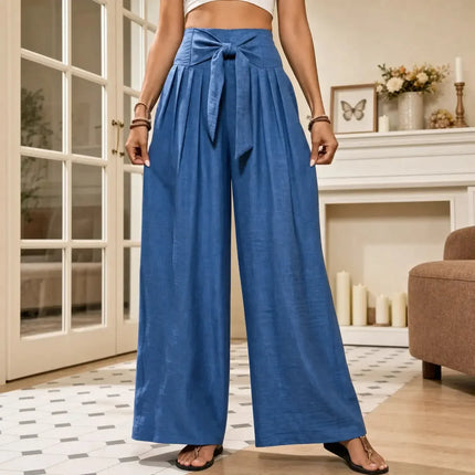 Women's Dress Pants in a Wide Leg with High Waist and Pleats