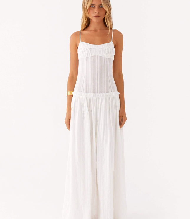 Women's Drop Waist Flowy Maxi Dress for Wedding Guests