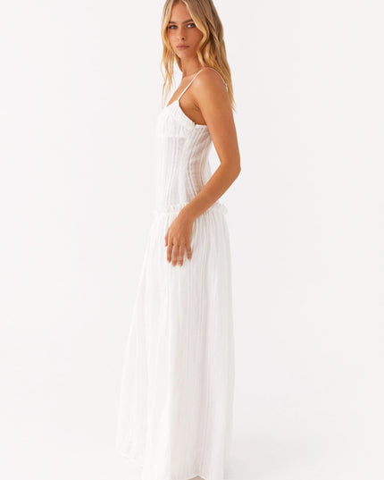 Women's Drop Waist Flowy Maxi Dress for Wedding Guests