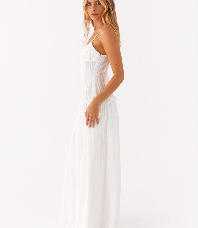 Women's Drop Waist Flowy Maxi Dress for Wedding Guests