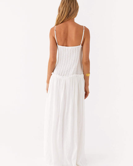 Women's Drop Waist Flowy Maxi Dress for Wedding Guests