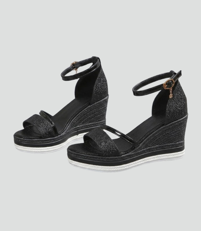 Women's Espadrille Wedge Sandals with Ankle Strap