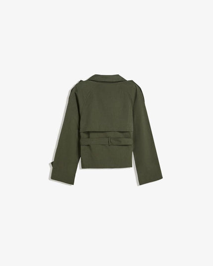 Women's Fall Trench Coat, Cropped and Double Breasted