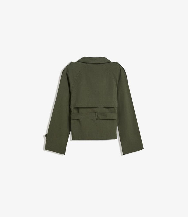 Women's Fall Trench Coat, Cropped and Double Breasted