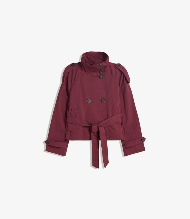 Women's Fall Trench Coat, Cropped and Double Breasted