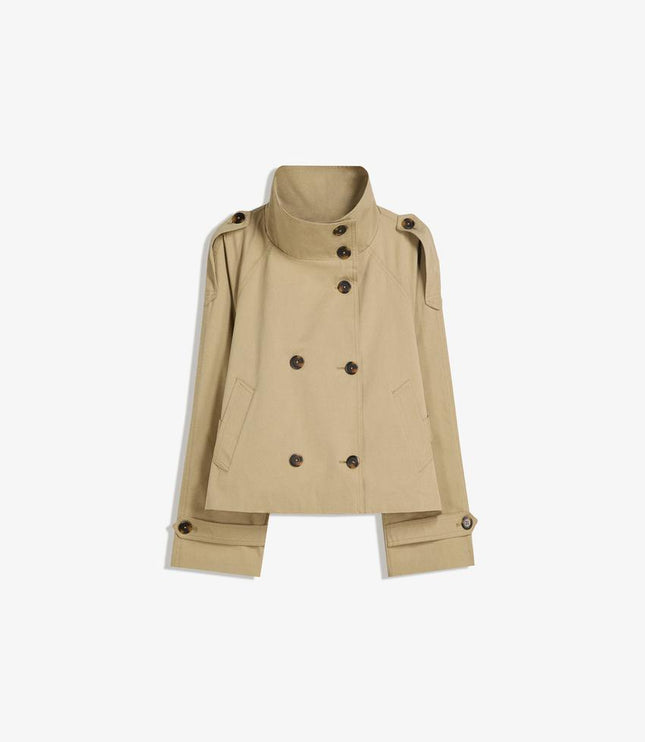 Women's Fall Trench Coat, Cropped and Double Breasted