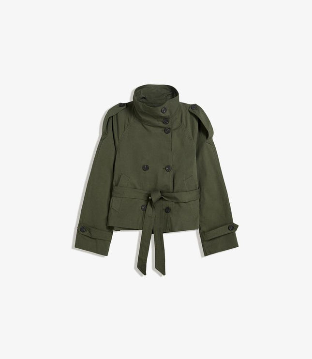 Women's Fall Trench Coat, Cropped and Double Breasted