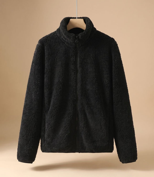 Women's Fleece Jacket in an Oversized Cut with Stand Collar