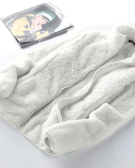 Women's Fleece Jacket in an Oversized Cut with Stand Collar