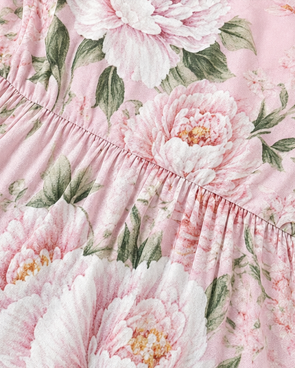 Women's Floral Maxi Dress with a Matching Sheer Duster