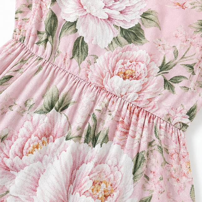 Women's Floral Maxi Dress with a Matching Sheer Duster