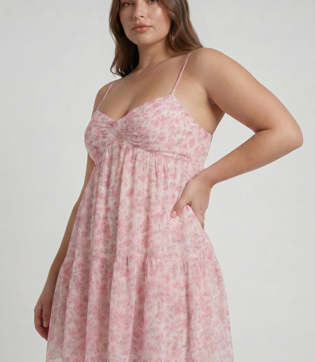 Women's Floral Short Sleeve Wedding Guest Summer Mini Dress