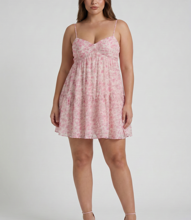 Women's Floral Short Sleeve Wedding Guest Summer Mini Dress