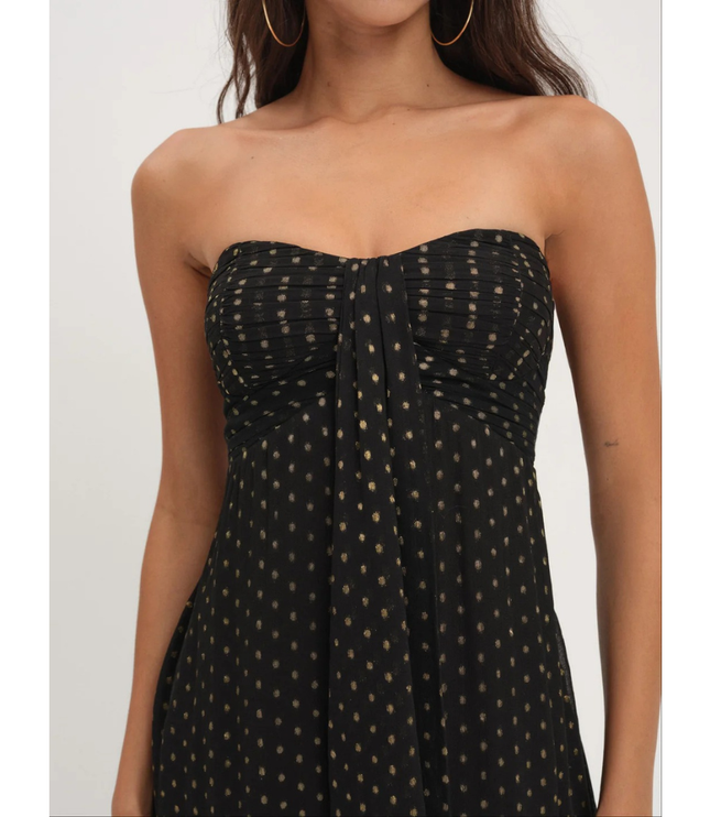 Women's Floral Strapless Mini Dress for Wedding Guest and Garden Parties