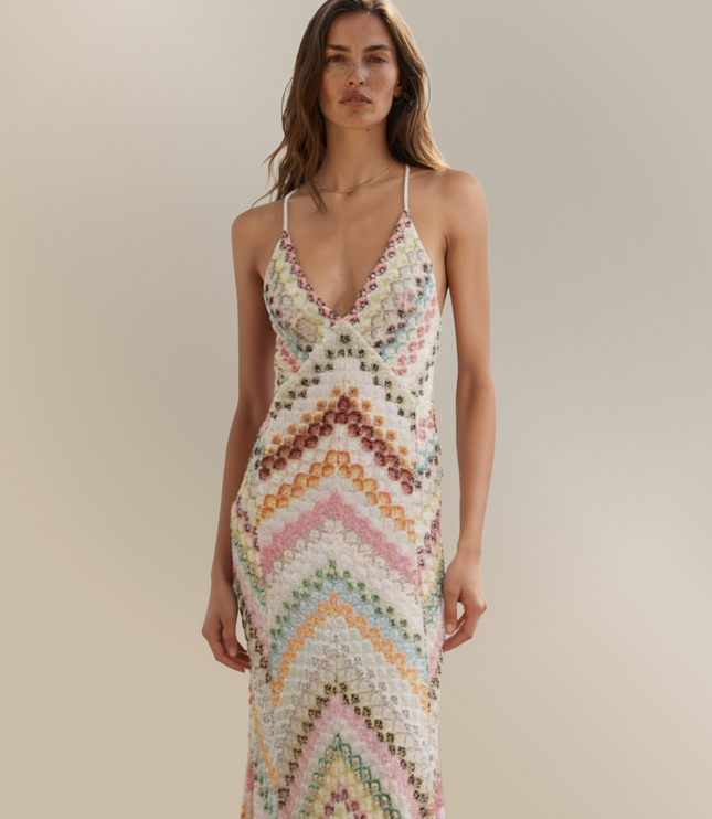 Women's Floral V-Neck Summer Wedding Guest Maxi Dress, Flowy