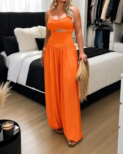 Women's Flowing High-Waist One-Piece Party Jumpsuit
