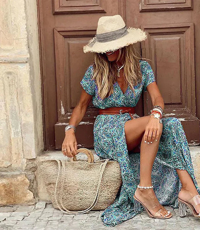Women's Flowing Maxi Beach Dress in an Airy Boho Cut