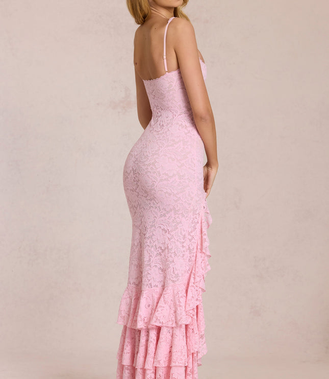 Women's Flowy V-Neck Summer Wedding Guest Maxi Dress, Elegant