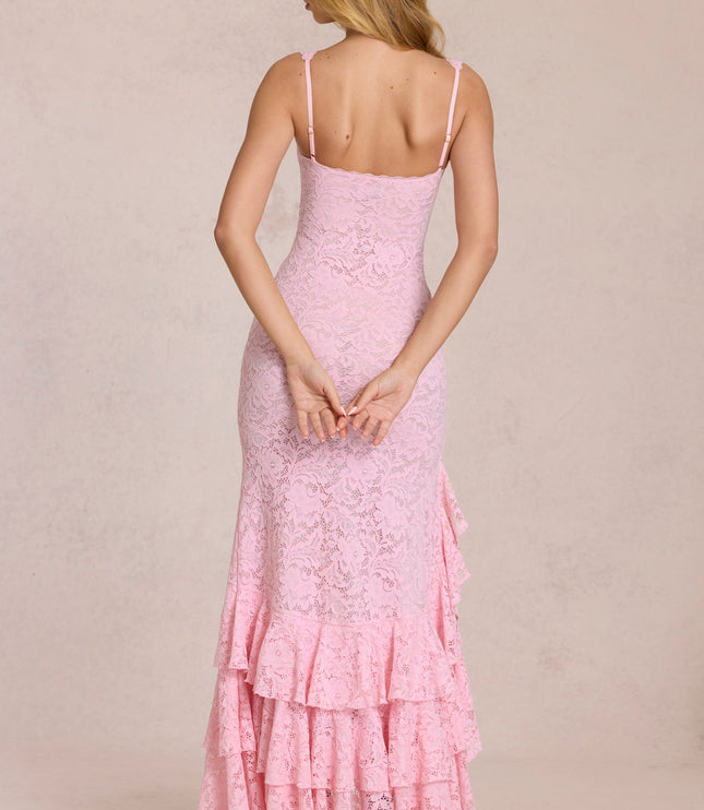 Women's Flowy V-Neck Summer Wedding Guest Maxi Dress, Elegant