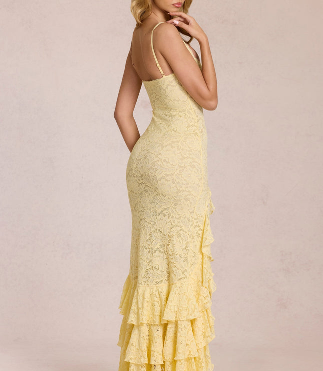 Women's Flowy V-Neck Summer Wedding Guest Maxi Dress, Elegant