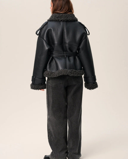 Women's Full-Length Winter Jacket in Soft Faux Shearling