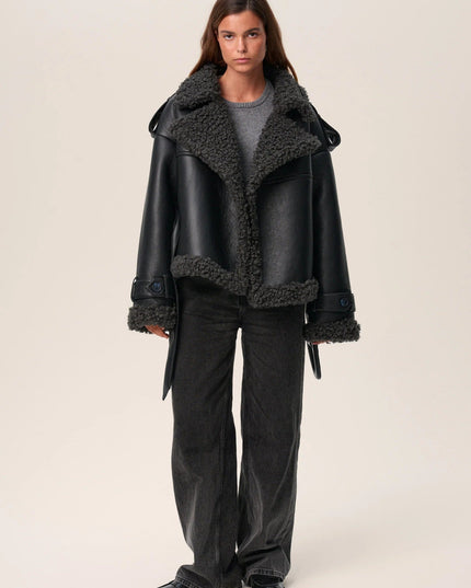 Women's Full-Length Winter Jacket in Soft Faux Shearling