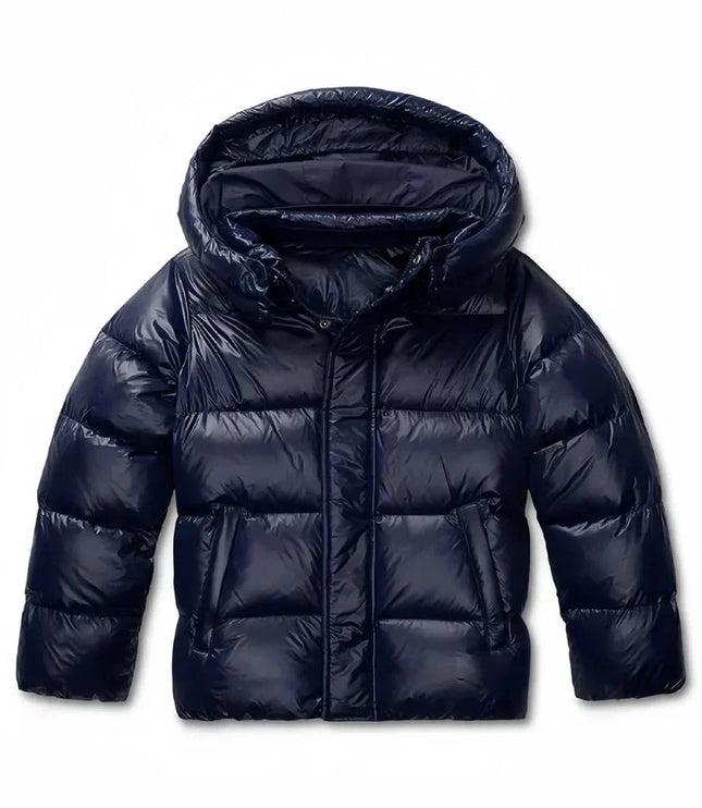 Women's Glossy Hooded Puffer Jacket