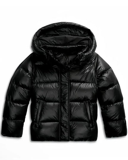 Women's Glossy Hooded Puffer Jacket