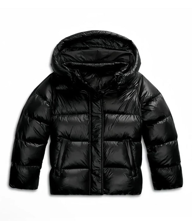Women's Glossy Hooded Puffer Jacket