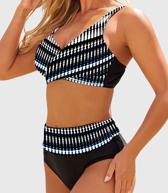Women's High-Waisted Bikini with Wrap Front