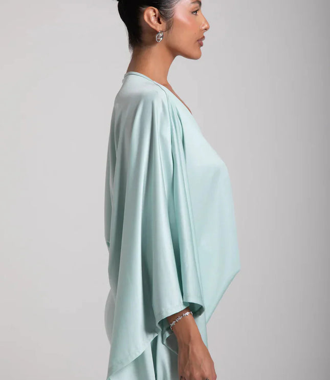 Women's Homecoming Cape Sleeve Flowy Party Mini Dress