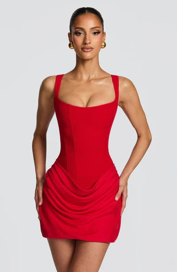Women's Homecoming Satin Ruched Mini Party Dress