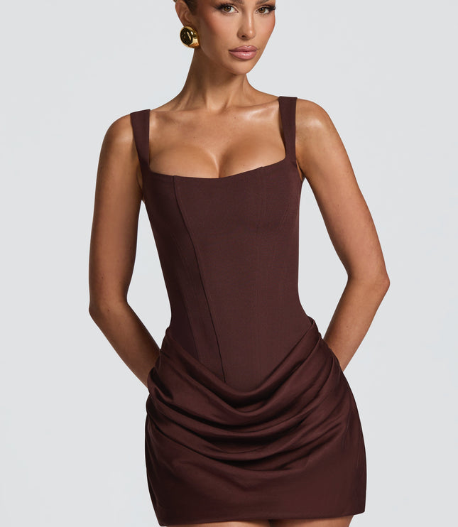 Women's Homecoming Satin Ruched Mini Party Dress