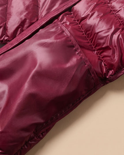 Women's Hooded Winter Jacket in a Long Lightweight Puffer