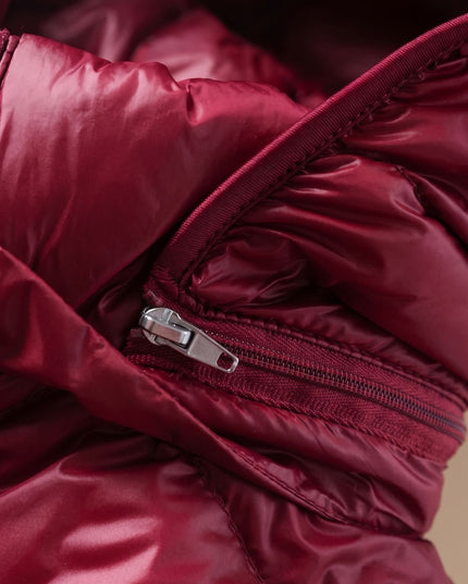 Women's Hooded Winter Jacket in a Long Lightweight Puffer