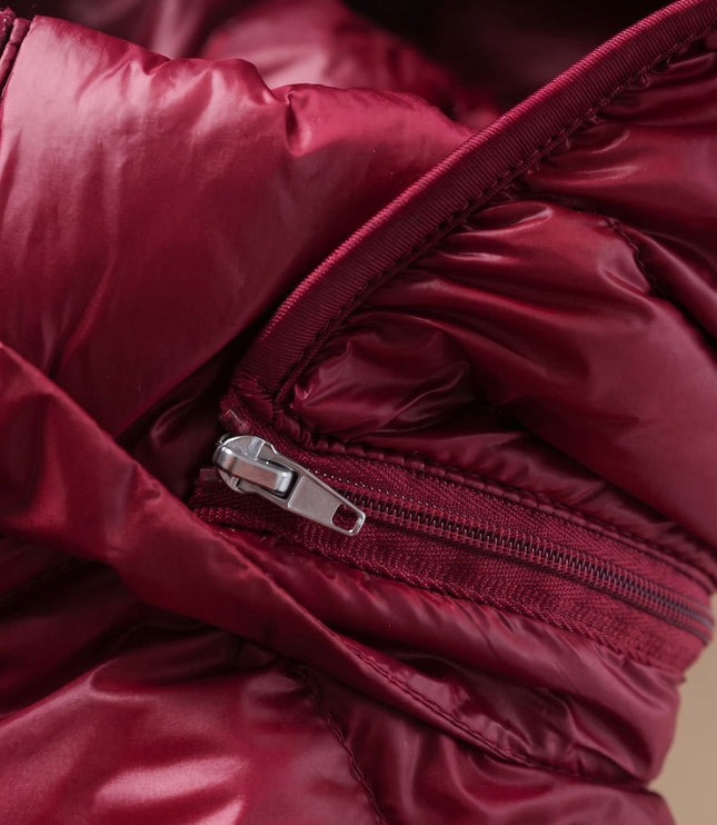 Women's Hooded Winter Jacket in a Long Lightweight Puffer