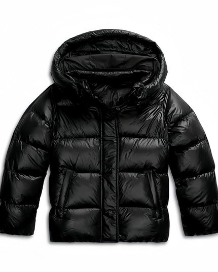 Women's Hooded Winter Jacket with Zip Pockets