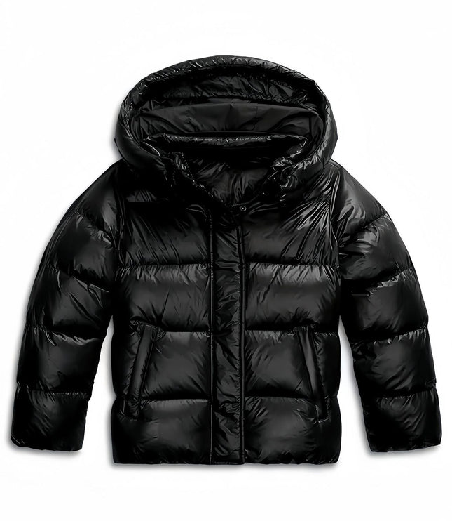 Women's Hooded Winter Jacket with Zip Pockets