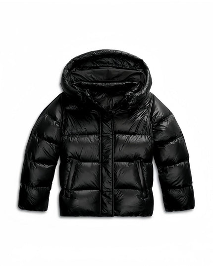 Women's Hooded Winter Jacket with Zip Pockets