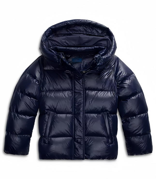 Women's Hooded Winter Jacket with Zip Pockets
