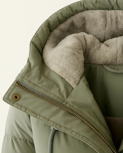 Women's Hooded Winter Puffer Jacket in a Quilted Longline Cut