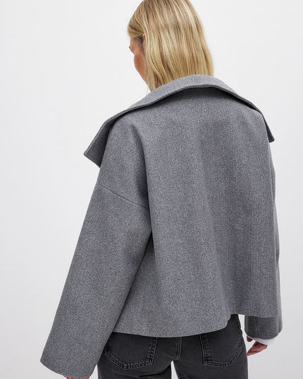 Women's Jacket for Layering, Structured and Double Breasted