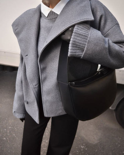 Women's Jacket for Layering, Structured and Double Breasted