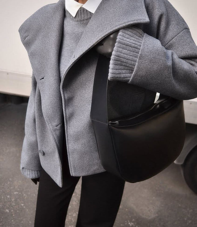 Women's Jacket for Layering, Structured and Double Breasted